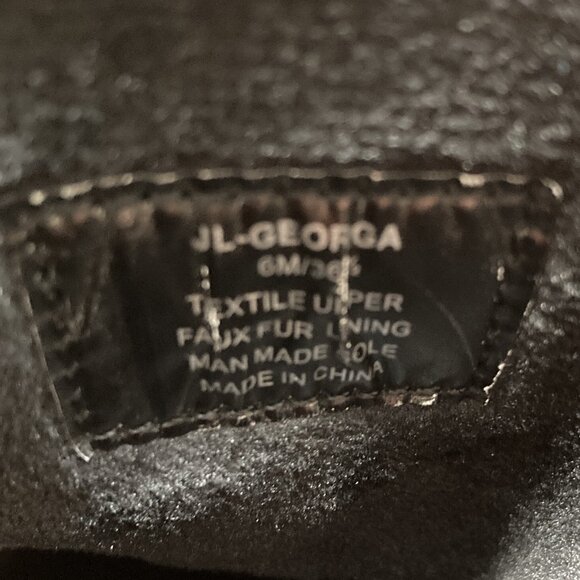 JLO Jennifer Lopez Georga Black Ankle Boots Women sz 6M Rhinestones Side Zippers - Picture 8 of 9